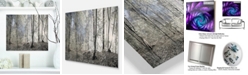 Design Art Designart 'Dark Morning In Forest Panorama' Landscape Metal Wall Art - 20" X 12"